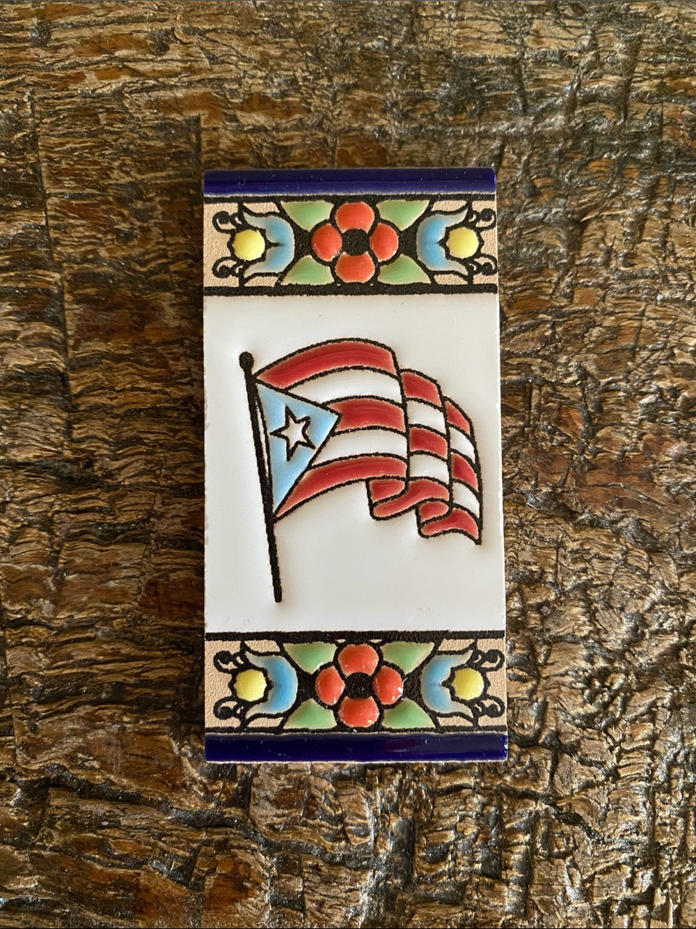 🇵🇷Puerto Rico🇵🇷Miniature Ceramic Flag Tile - Picture 6 of 6